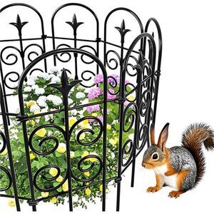 8 Panels 32in(H)×10ft(L) Decorative Garden Fences and Borders for Dogs Panels